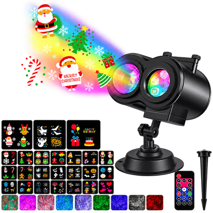 Lámpara Proyector LED 2 en 1 para Fiestas
